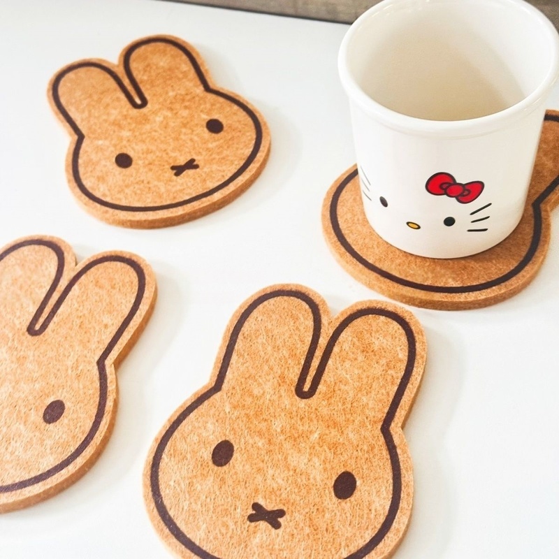 Coffee Tea Photos - 2pcs Miffy Rabbit Coasters Set Japanese
