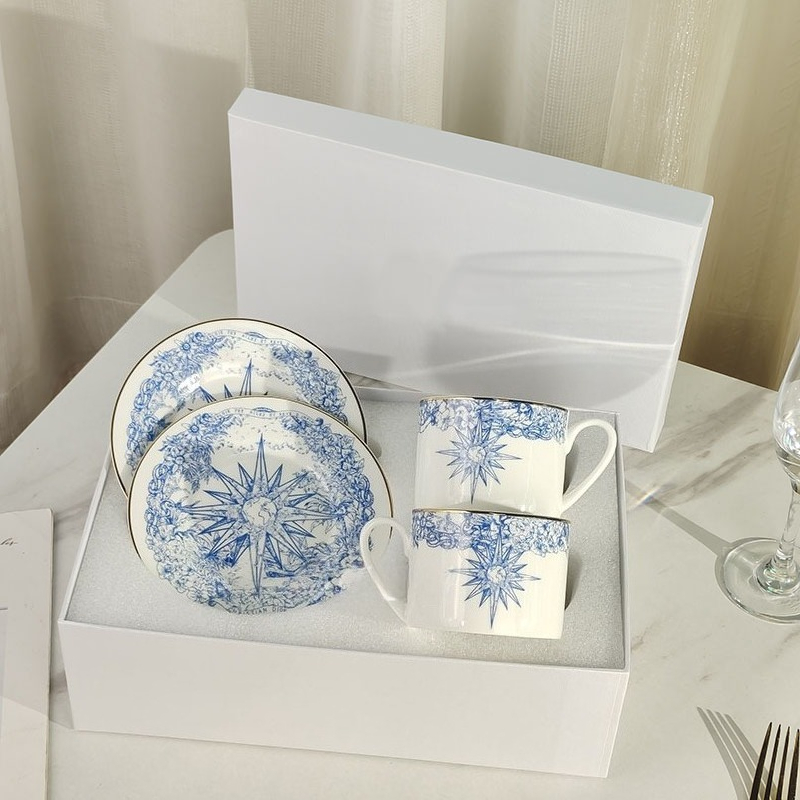 Coffee Tea Flower - Bone China coffee Cup And Saucer