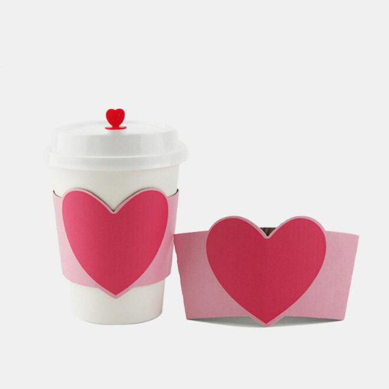 Coffee Tea Day - 100pcs Disposable Cup Sleeve For 12/16oz