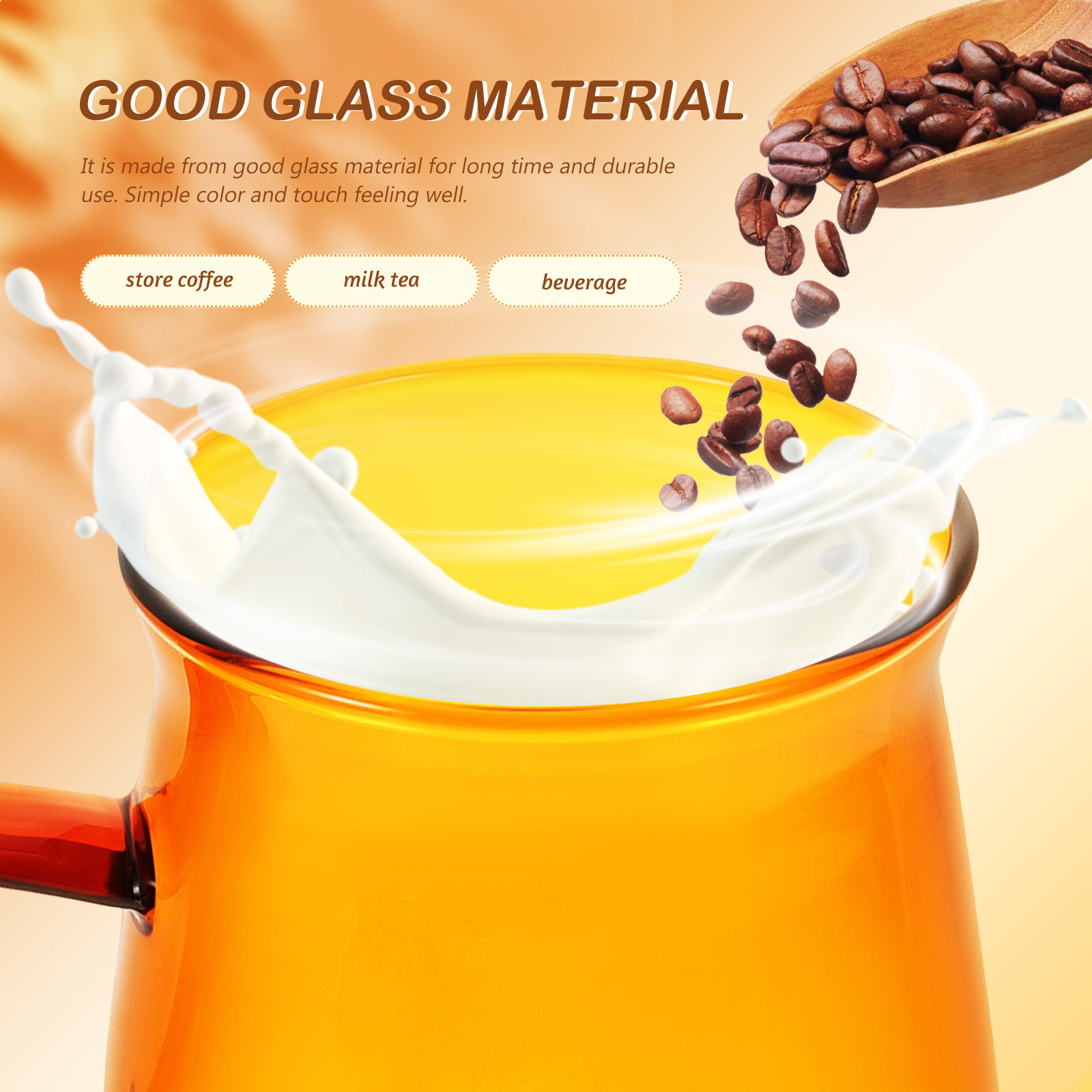 Coffee Tea Home - 1Set Vintage Glass Coffee Cup Set