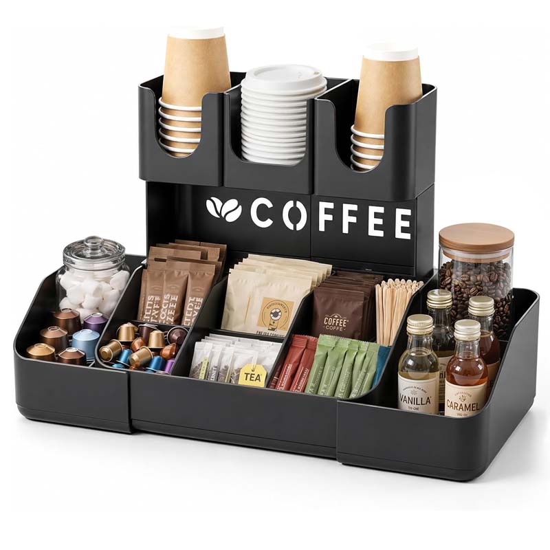 Coffee Tea Station - 2 Tier Coffee Station Organizer For