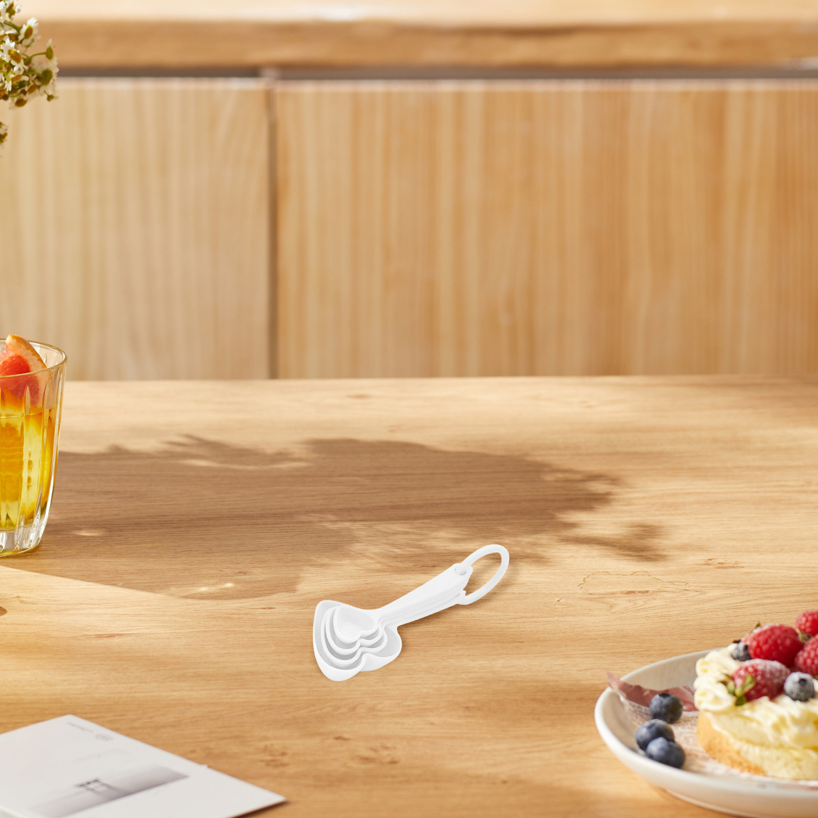 Coffee Tea Sugar - Heart Shaped Dessert Spoon Ergonomic Plastic