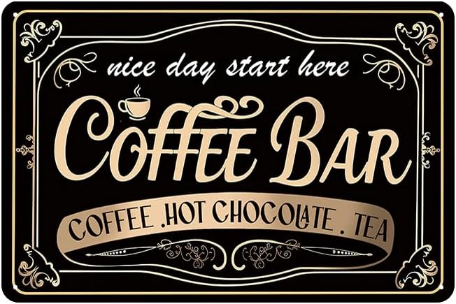 Coffee Tea Station - YOYI ART Coffee Bar Signs for