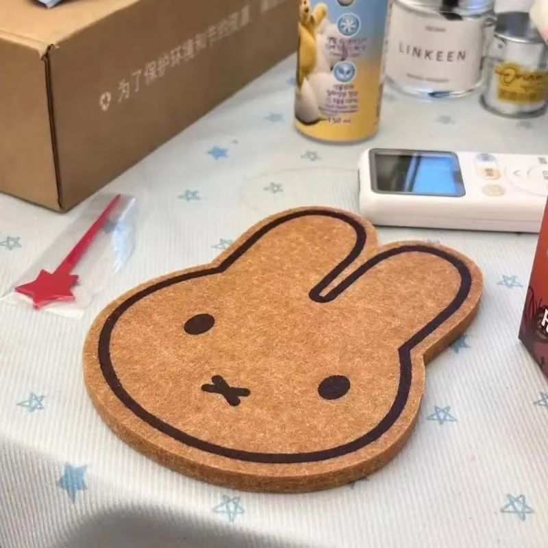 2pcs Miffy Rabbit Coasters Set - Coffee Tea Photos 评论和价格