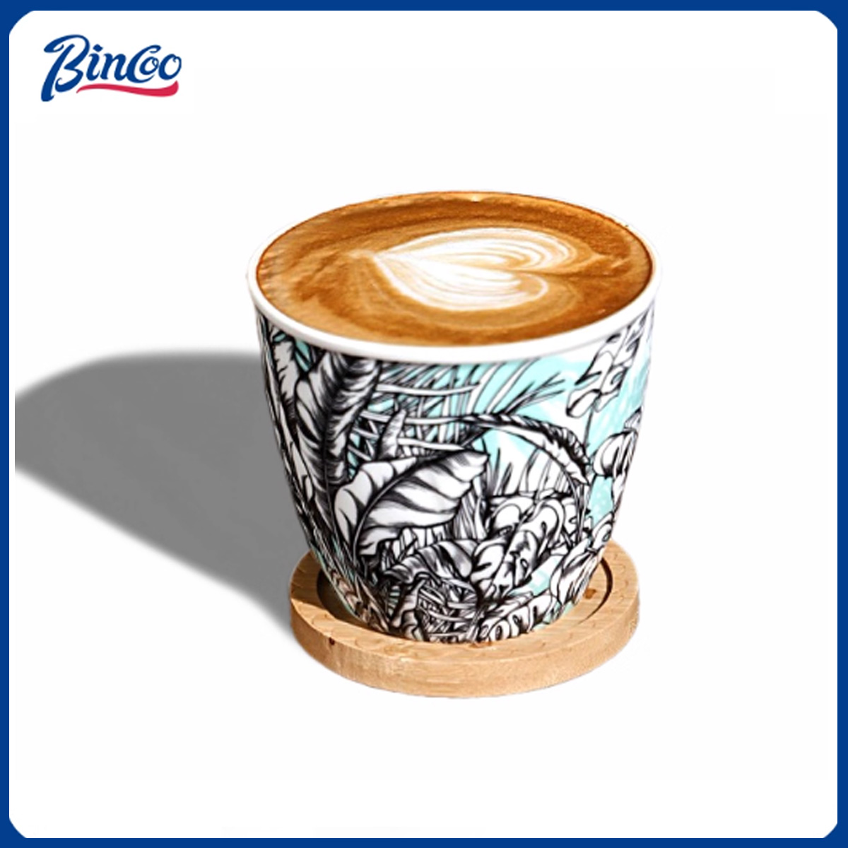 BINCOO Ceramic Coffee Cup Crea - Coffee Tea Flower 评论和价格