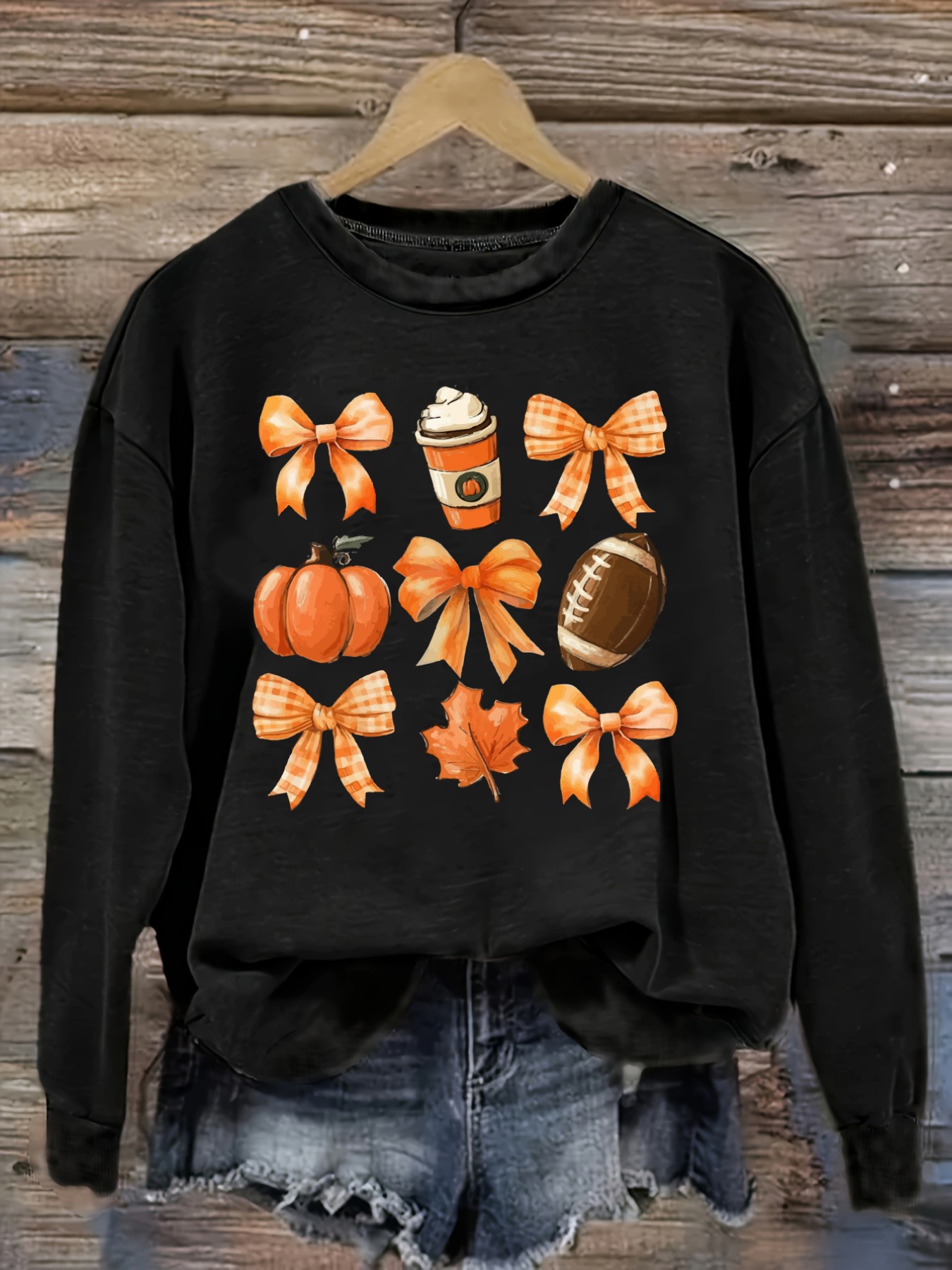 Women's Casual Long Sleeve Cre - Coffee & Tea Ken'S House 评论和价格