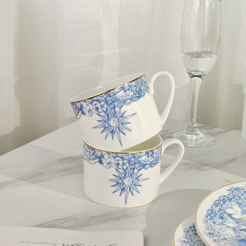 Bone China coffee Cup And Sauc - Coffee Tea Flower 评论和价格