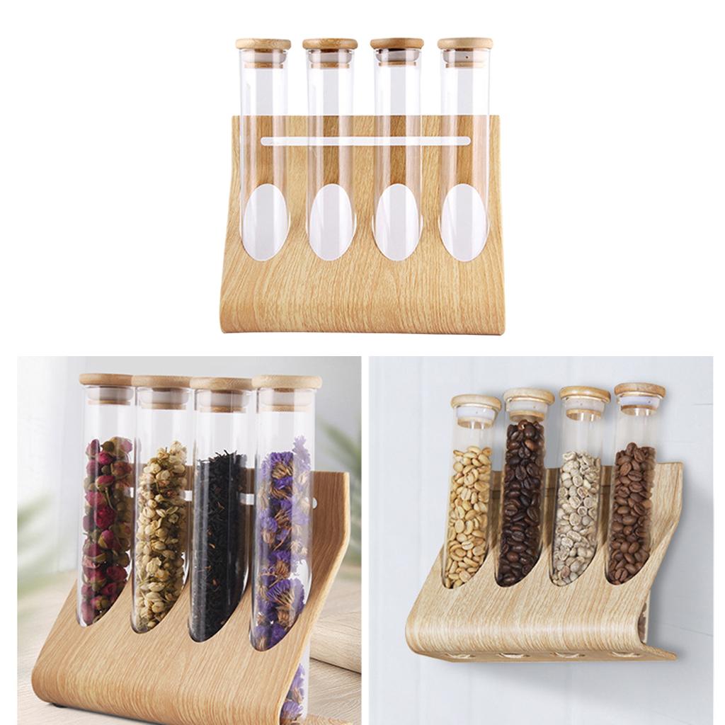 Glass Tube Storage Rack Visibl - Coffee Tea & Espresso Appliances 评论和价格