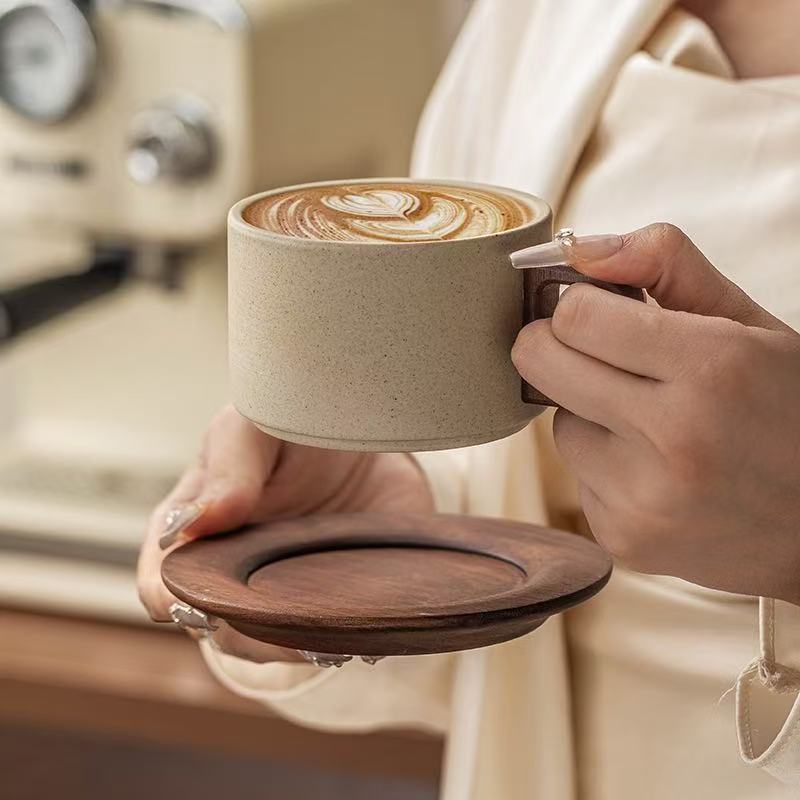 Retro Ceramic Coffee Mug with  - Coffee Tea Home 评论和价格