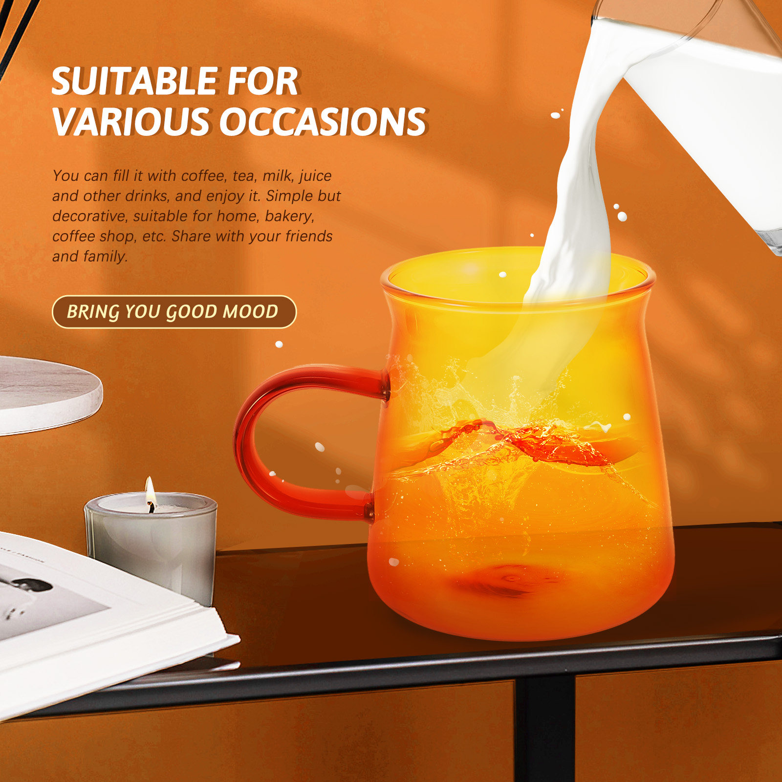 1Set Vintage Glass Coffee Cup  - Coffee Tea Home 评论和价格
