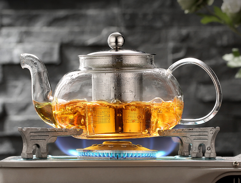 600/800ml Heat Resistant Glass - Coffee Tea Flower 评论和价格