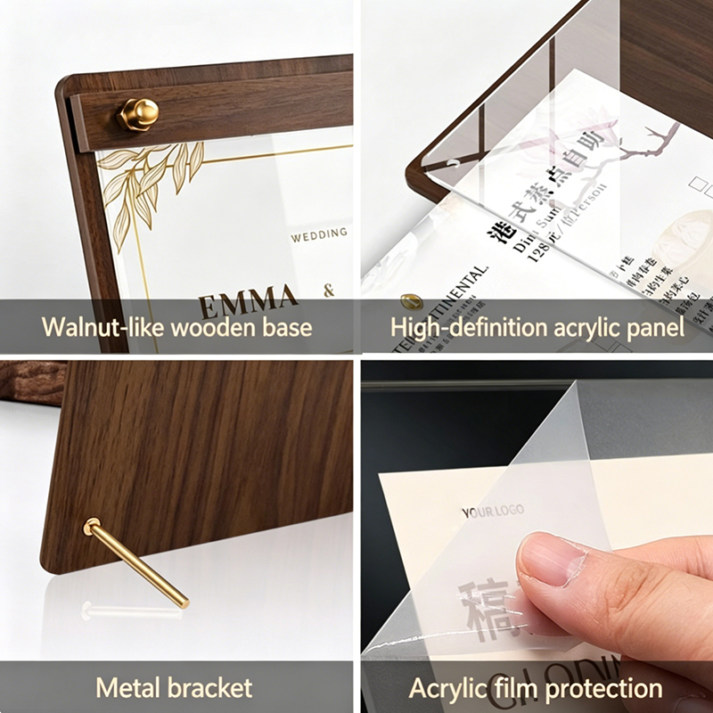 Custom A4/A5 Acrylic Wood Grai - Coffee Tea Station 评论和价格