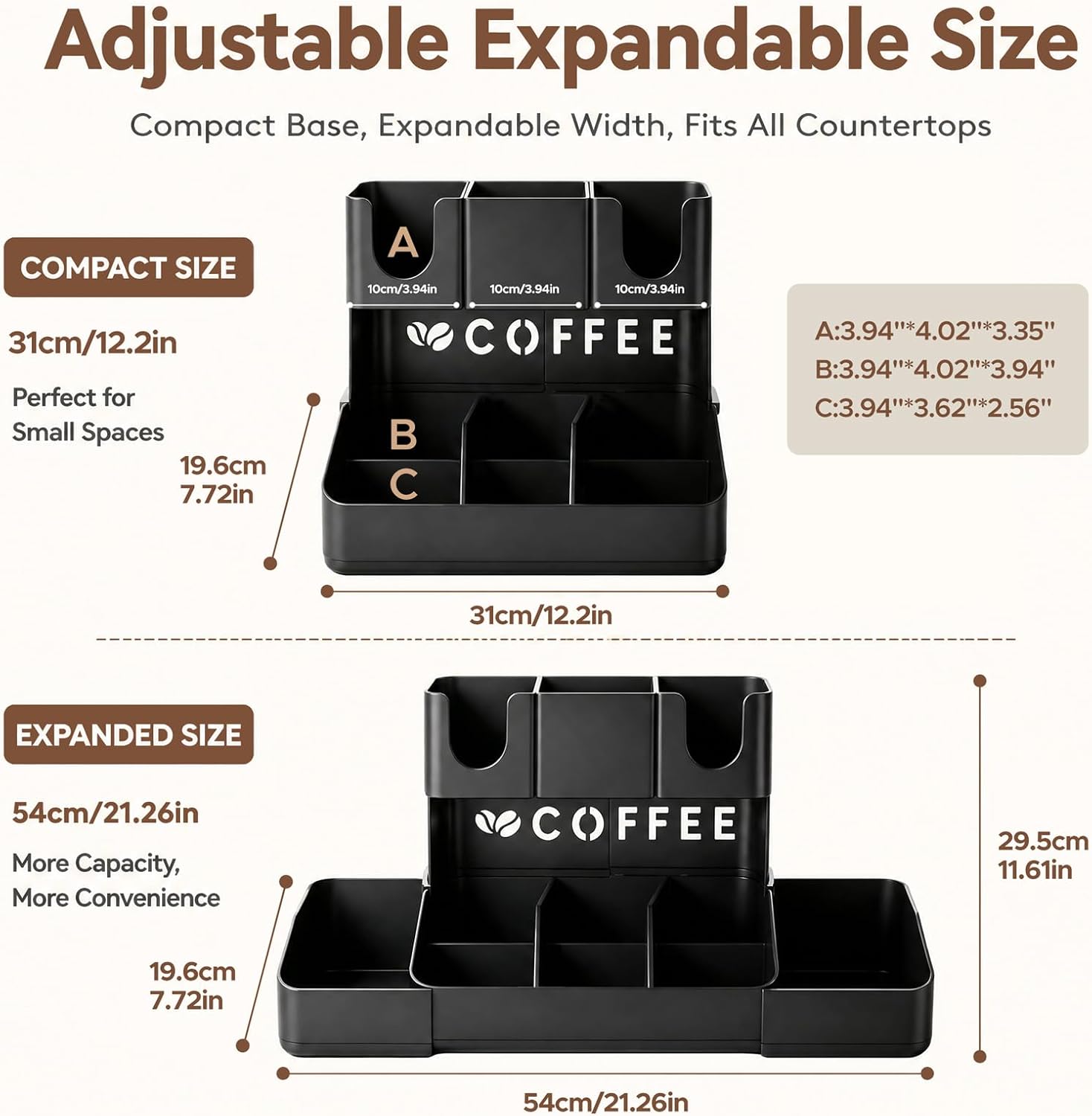2 Tier Coffee Station Organize - Coffee Tea Station 评论和价格