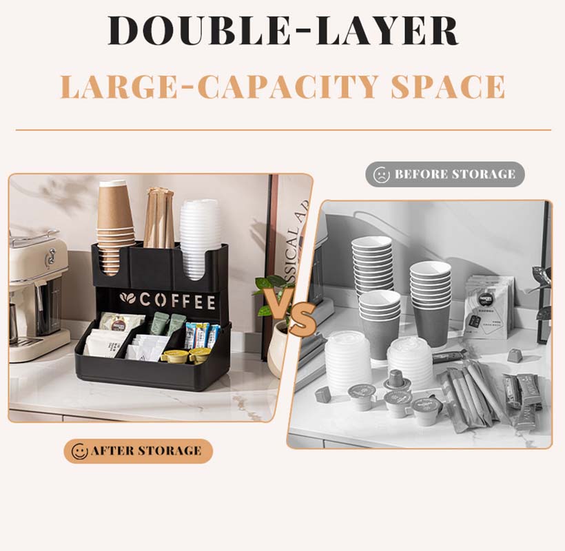 2 Tier Coffee Station Organize - Coffee Tea Station 评论和价格