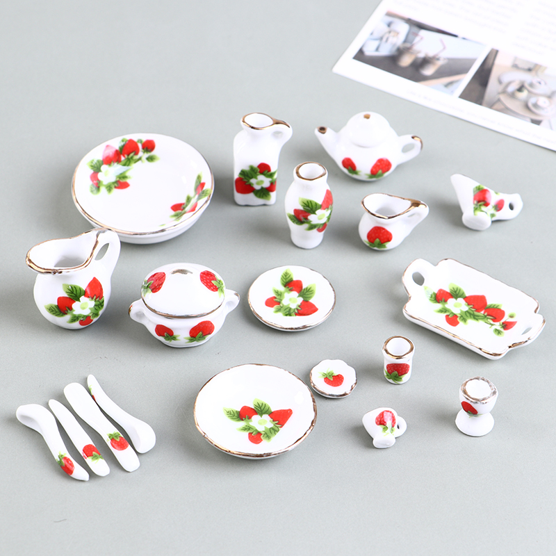 1 Set 1:12 Miniature Doll Hous - Coffee Tea Flower 评论和价格