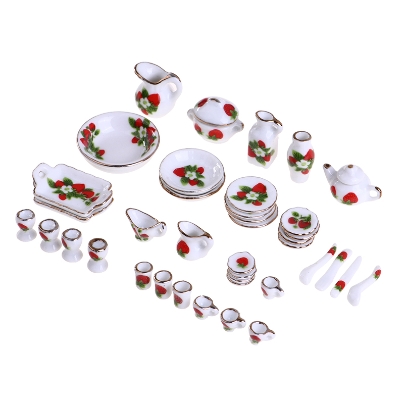1 Set 1:12 Miniature Doll Hous - Coffee Tea Flower 评论和价格