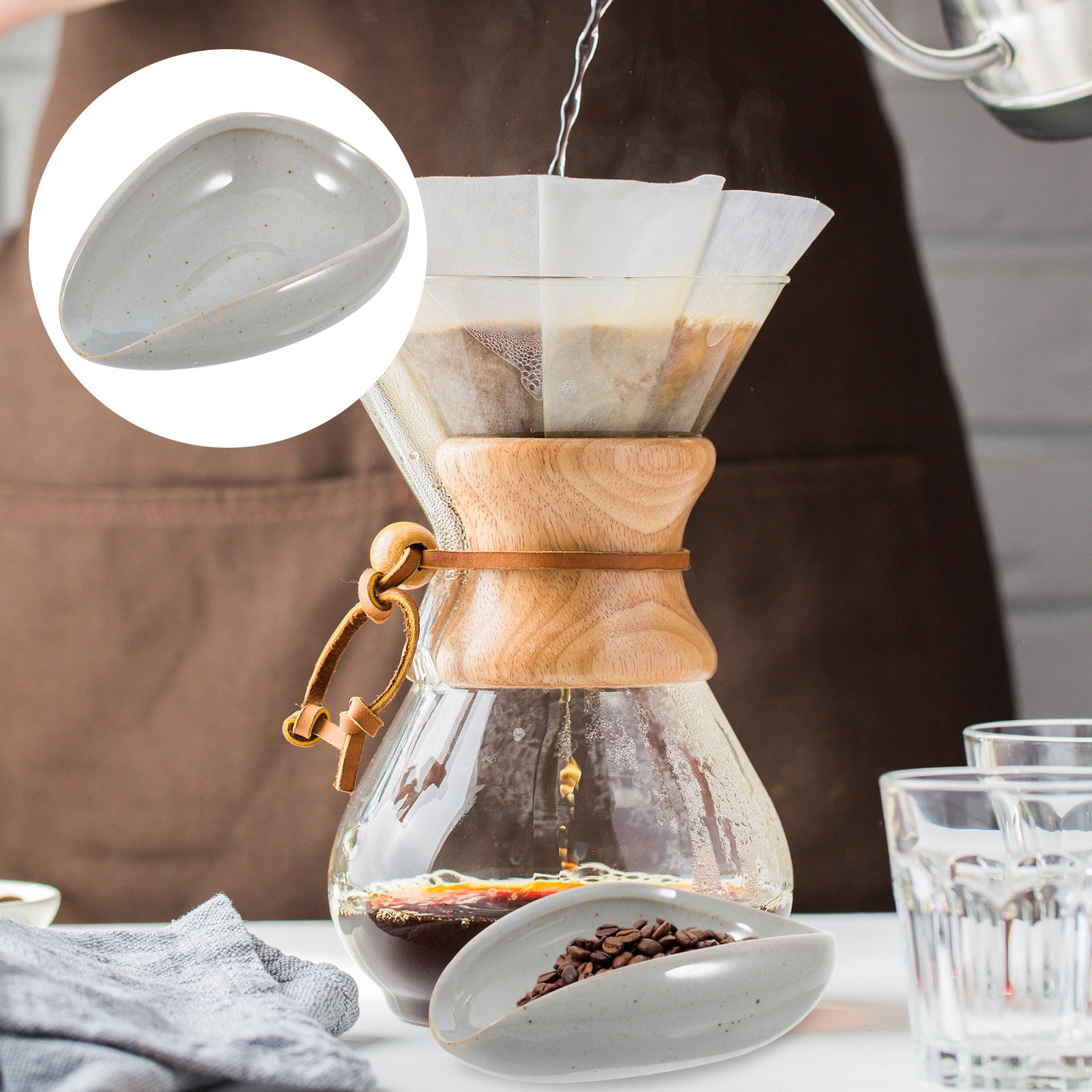 Ceramic Coffee Bean Tray Dosin - Coffee Tea Home 评论和价格
