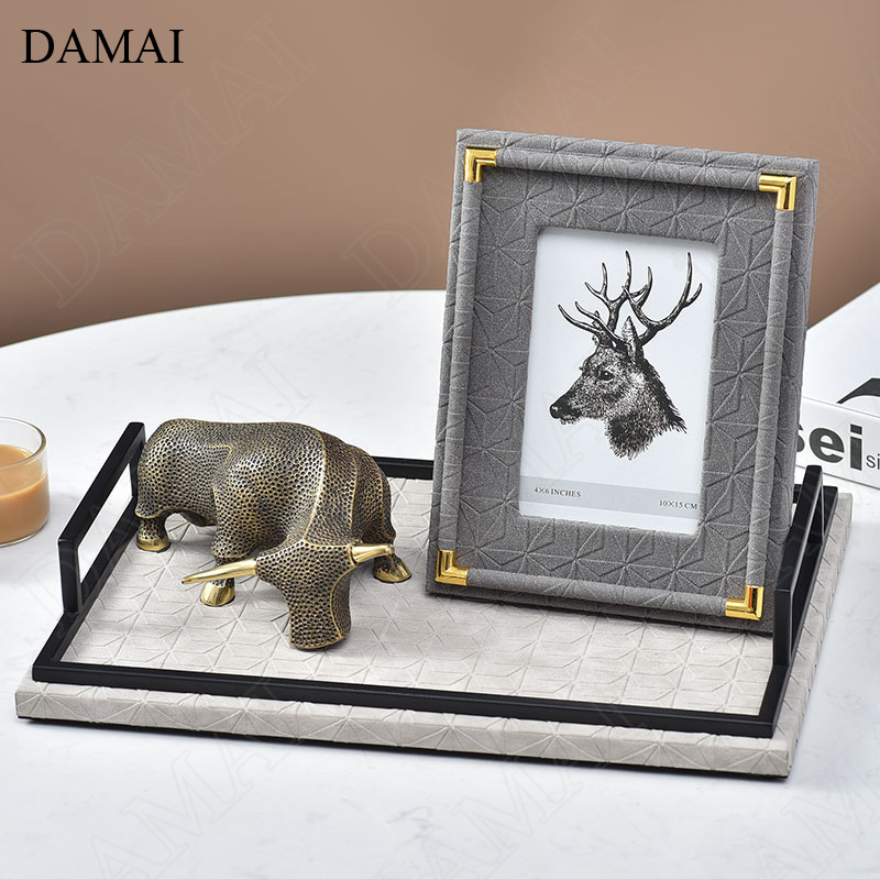 Creative Gray Leather Trays De - Coffee Tea Photos 评论和价格