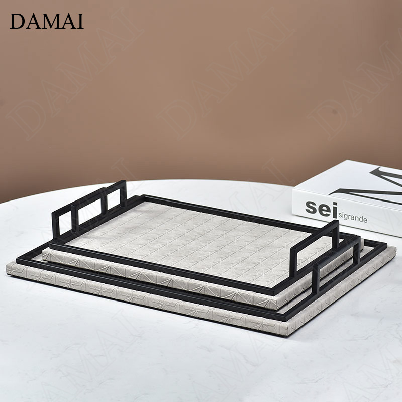 Creative Gray Leather Trays De - Coffee Tea Photos 评论和价格