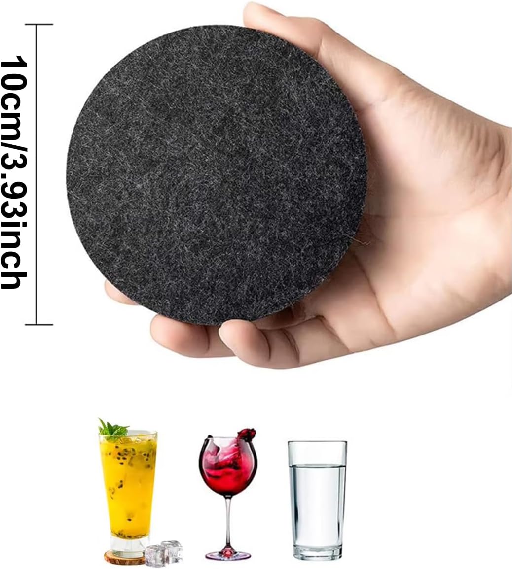 10pcs Round Felt Coaster Dinin - Coffee Tea Station 评论和价格