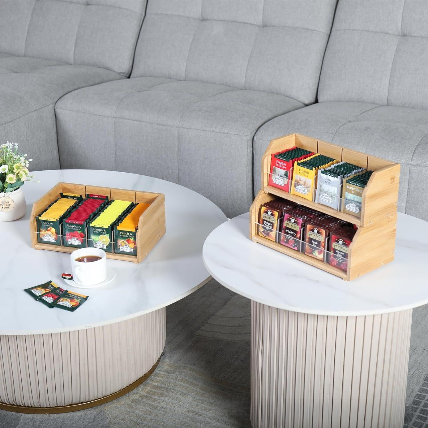 Bamboo Tea Bag Storage Box Thr - Coffee Tea Station 评论和价格