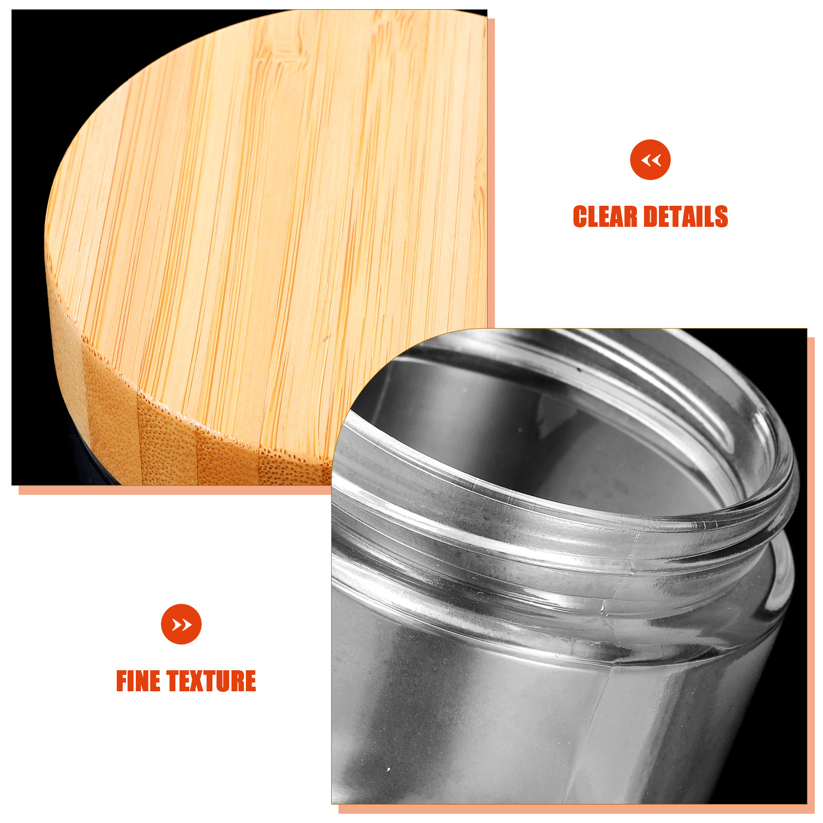 4Pcs Sturdy Glass Canisters wi - Coffee And Tea Glass 评论和价格