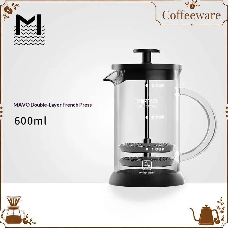 MAVO French Press Coffee Maker - Coffee And Tea Glass 评论和价格