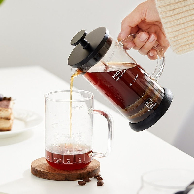 MAVO French Press Coffee Maker - Coffee And Tea Glass 评论和价格