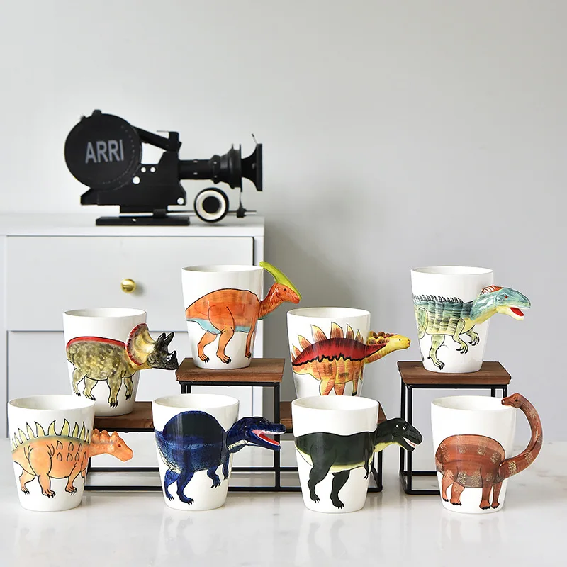 Dinosaur Shaped Water Cup Cute - Coffee Tea Difference 评论和价格
