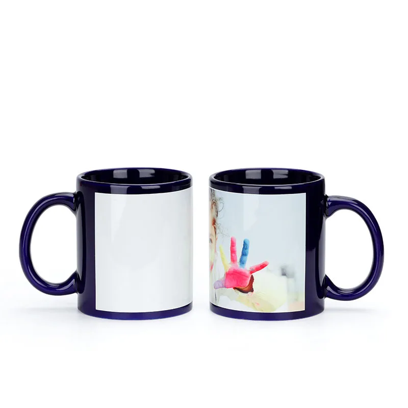 Black Cup DIY Logo Ceramic Mug - Coffee Tea Photos 评论和价格