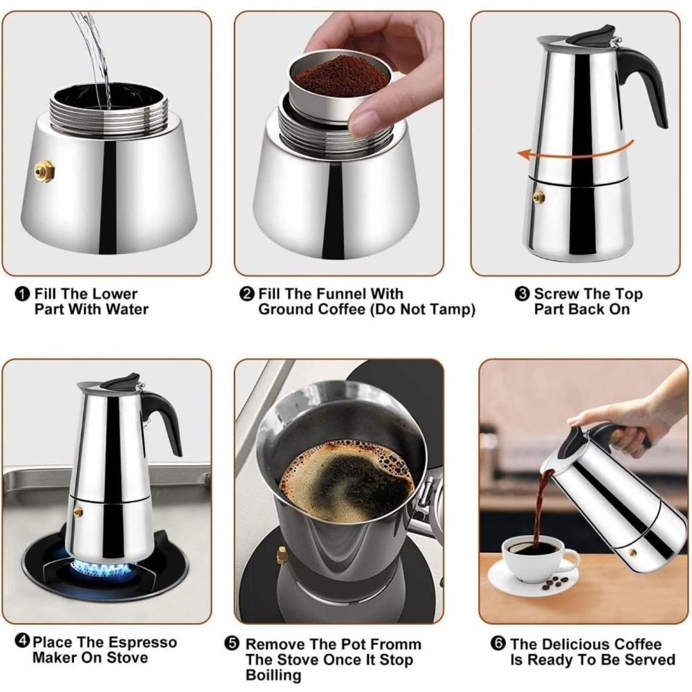 Mocha Coffee Pots Stainless St - Coffee Tea Home 评论和价格