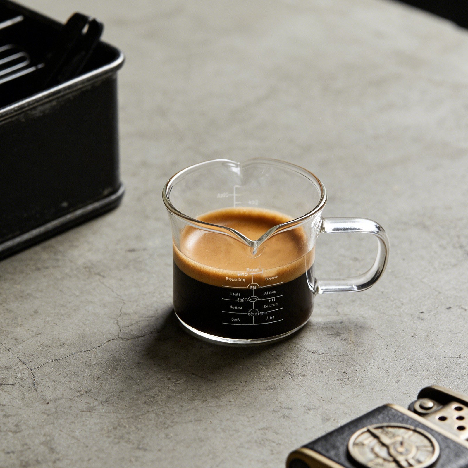 Double Spout Glass Measuring C - Coffee And Tea Glass 评论和价格